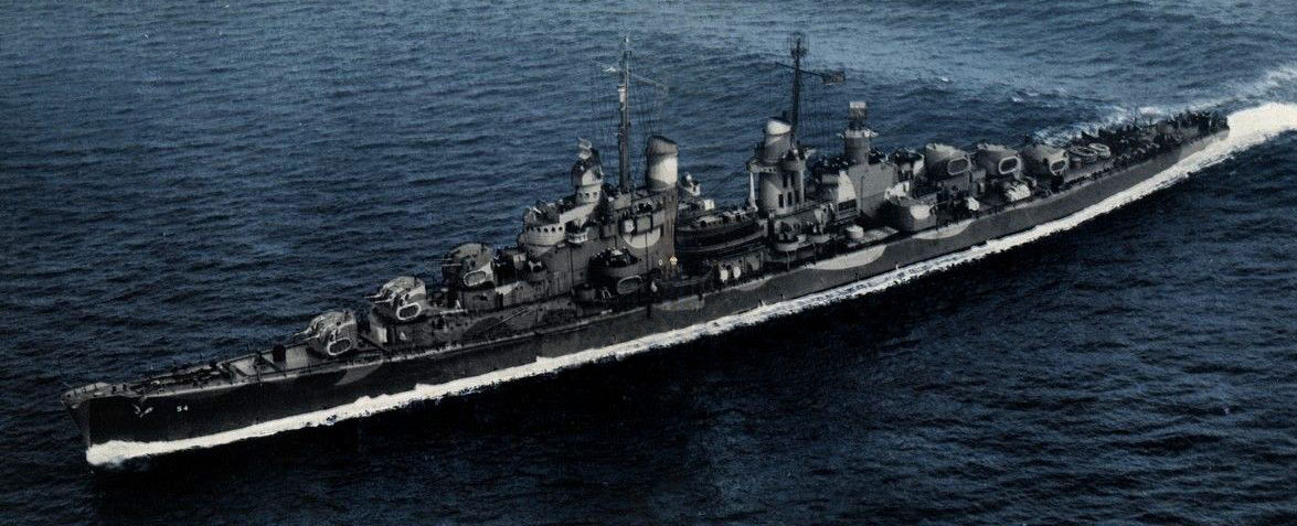 USS San Juan, colorized, underway in 1942