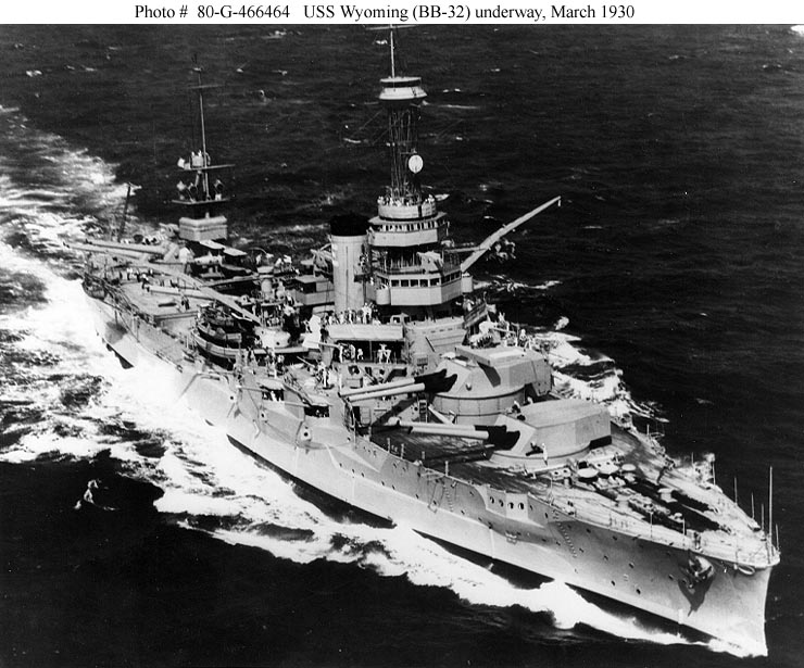 USS Wyoming in March 1930