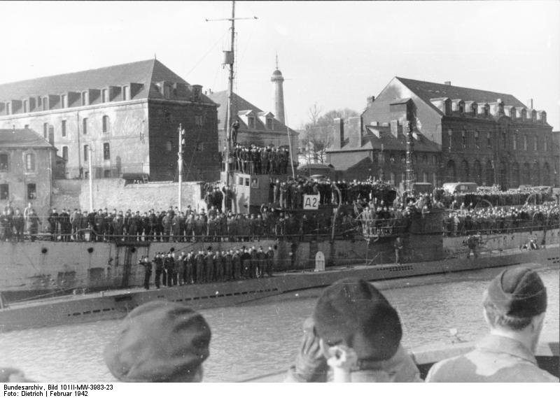 U-123 at Lorient in February 1941