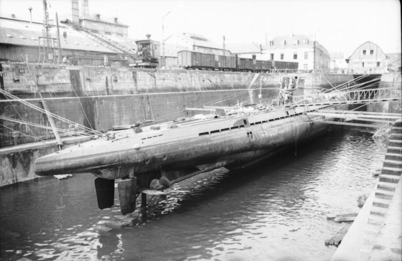U-37 in drydock at Lorient