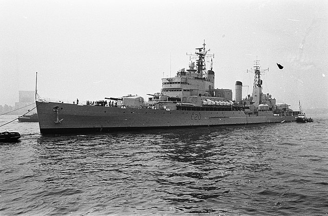 HMS Tiger at Rotterdam before conversion