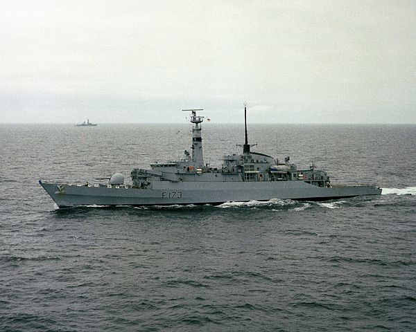 HMS Arrow F173, underway circa 1982