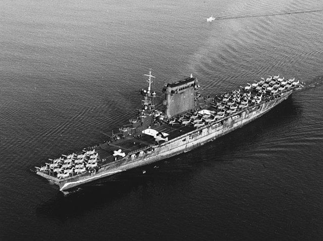 USS Lexington leaving San Diego on 14 October 1941