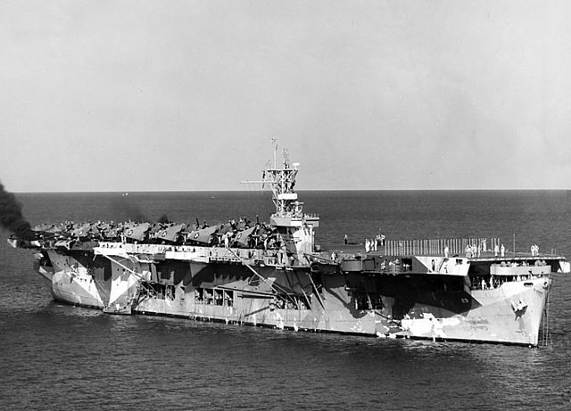 USS CVE-29 at anchor 1942