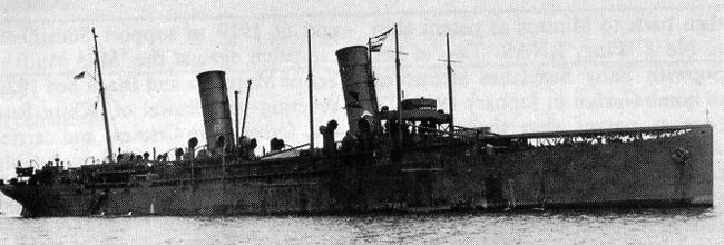 The HMS Campania in her first 1915 appearance
