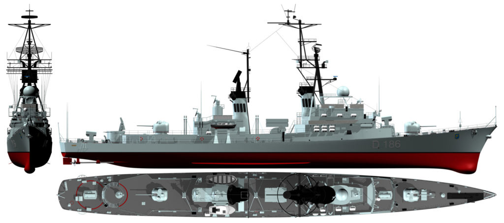 Lütjens Class 1966-1:1250 battleship IXO military Guided Missile Destroyer WS59 