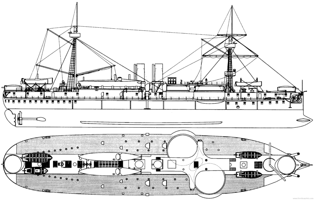 Very large blueprint of the Dingyuan class in Chinese service
