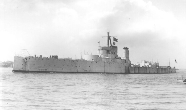 HMS Centution as target ship