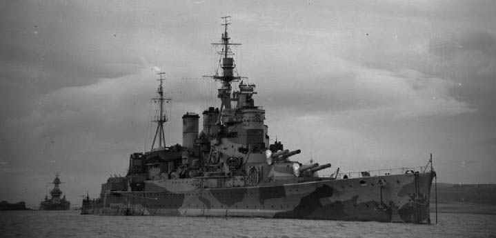 HMS Renown at anchor 1942