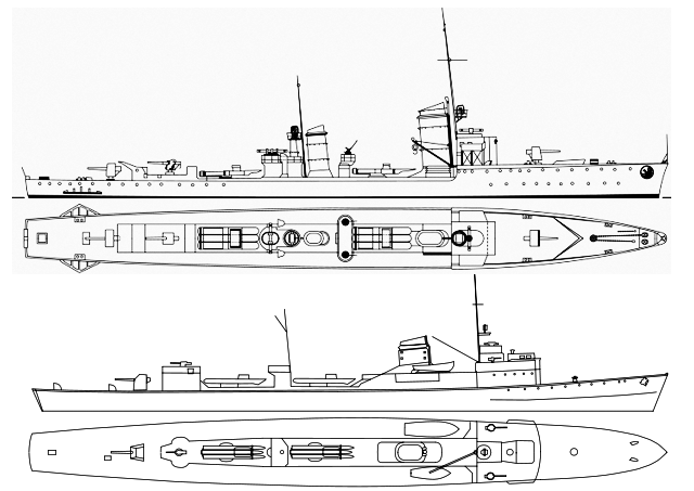 Type1935-Torpedoboot-scheme