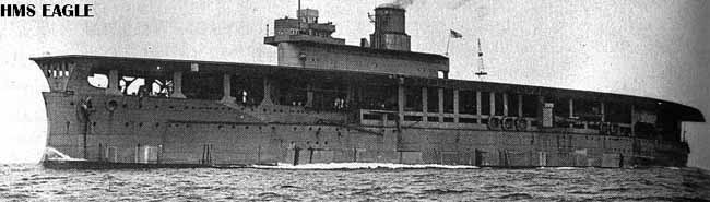 HMS Eagle in 1920 during her first trials