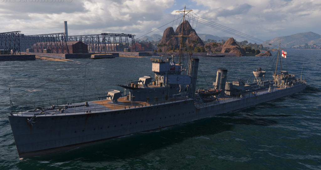 W class destroyer general appearance - HMS Wakeful