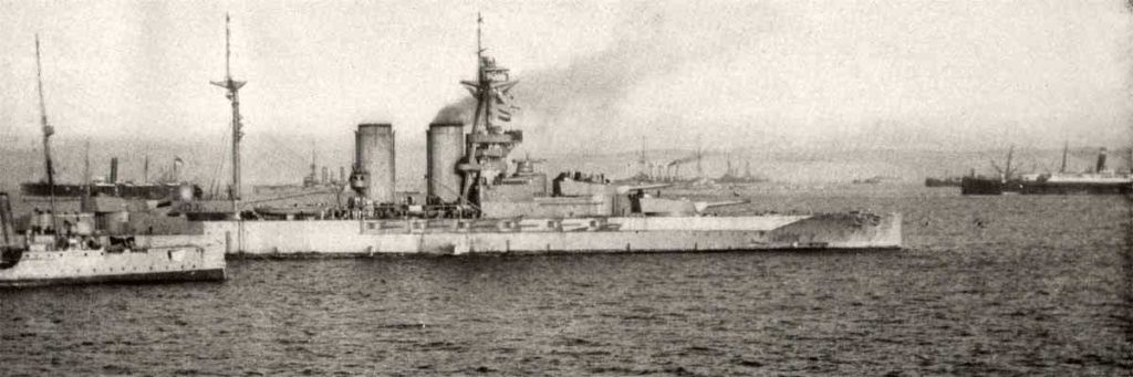 HMS Queen Elizabeth in the Dardanelles, March 1915