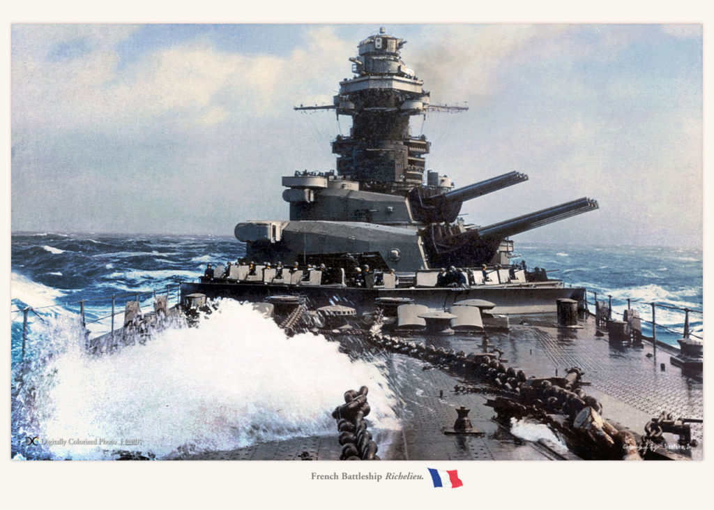 Richelieu's prow at sea 1944