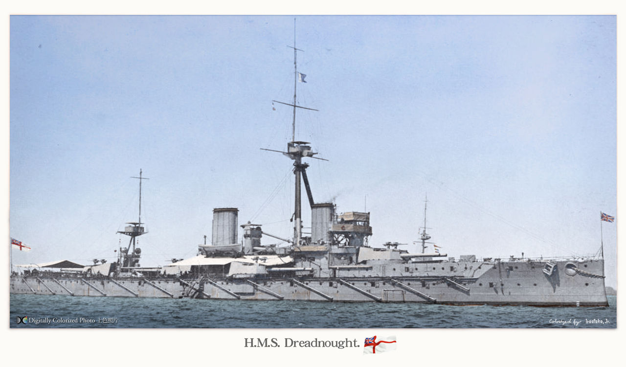 HMS Dreadnought colorized by iroo Toko JR
