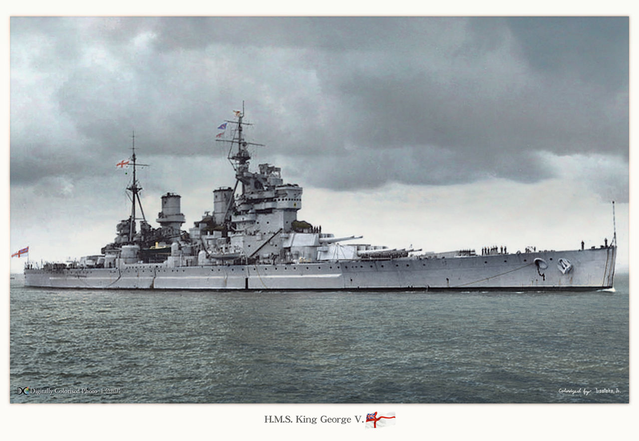 HMS King Georges V, colorized by Irootoko Jr