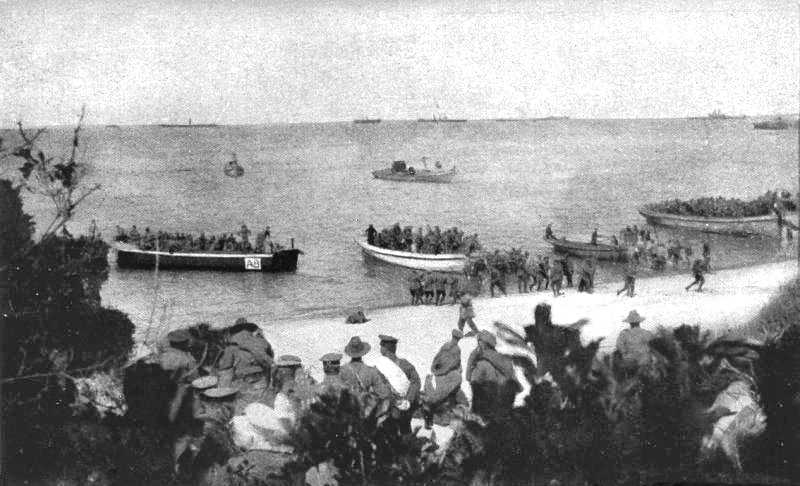 X-Lighters in Anzac Cove, 1915.