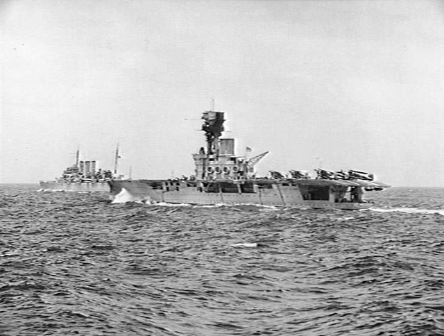 HMS Hermes and Dorsetshire, June 1940