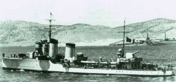 The Italian destroyer RN Crispi