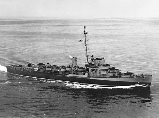 A Buckley class escort destroyer