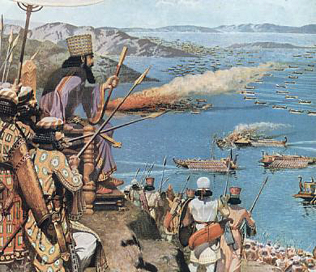 Xerxes-Persian-Naval-Forces-at-Salamis