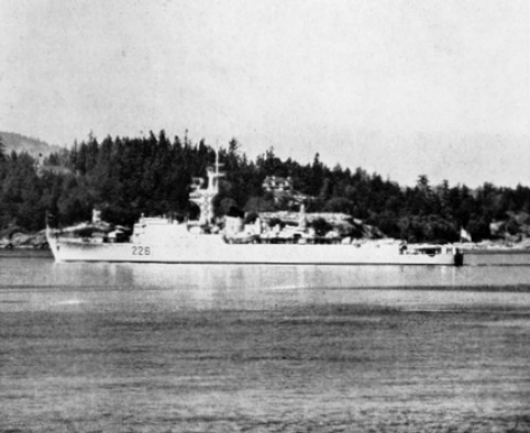 HCMS Crescent after ASW Frigate conversion in 1958