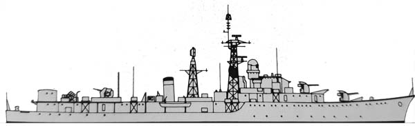 Profile of the Weapons class, as converted in radar picket