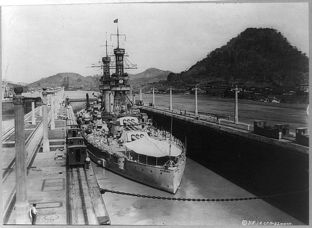 Through the Panama canal in 1921