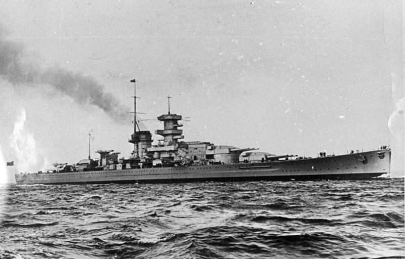 KMS on sea trials in 1938