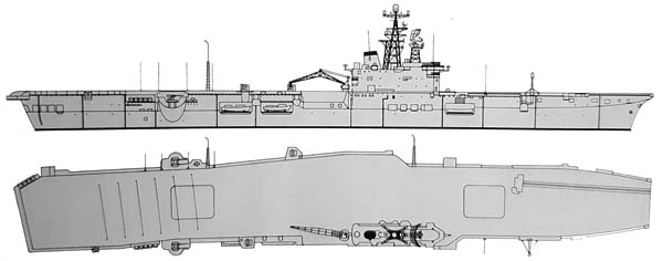 HMCS Bonaventure, conways profile and top views