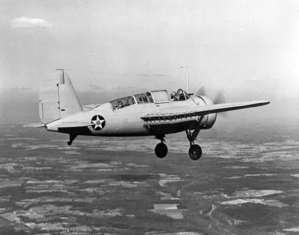 The Brewster SBA, here SBN-1 in flight in early 1941
