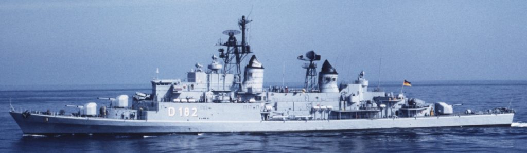 Schleswig-Holstein at sea in the 1980s, side view