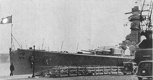 The prow of admiral Graf Spee before the war