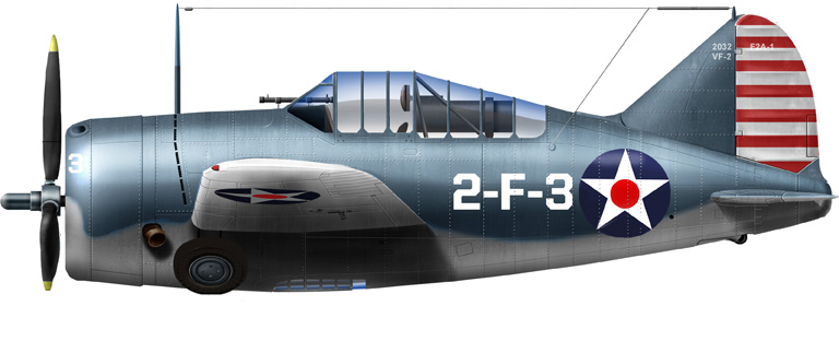 Brewster F2A-1, VF-2
