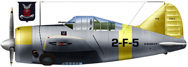 Brewster F2A-2 of VF2, 1942