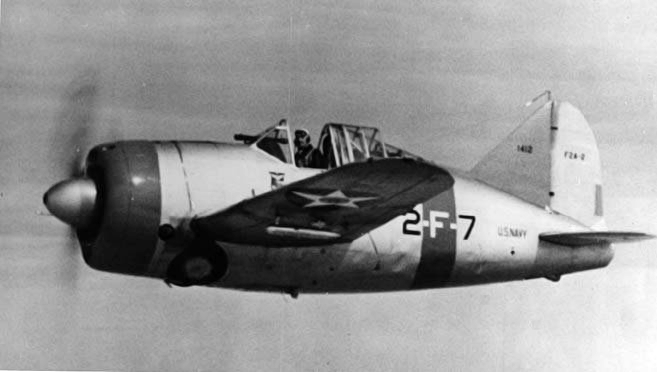 F2A-2 of the VF-2 in flight