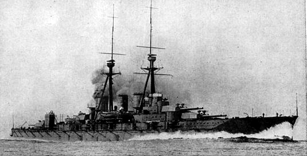 IJN Kongo in sea trials, 1914