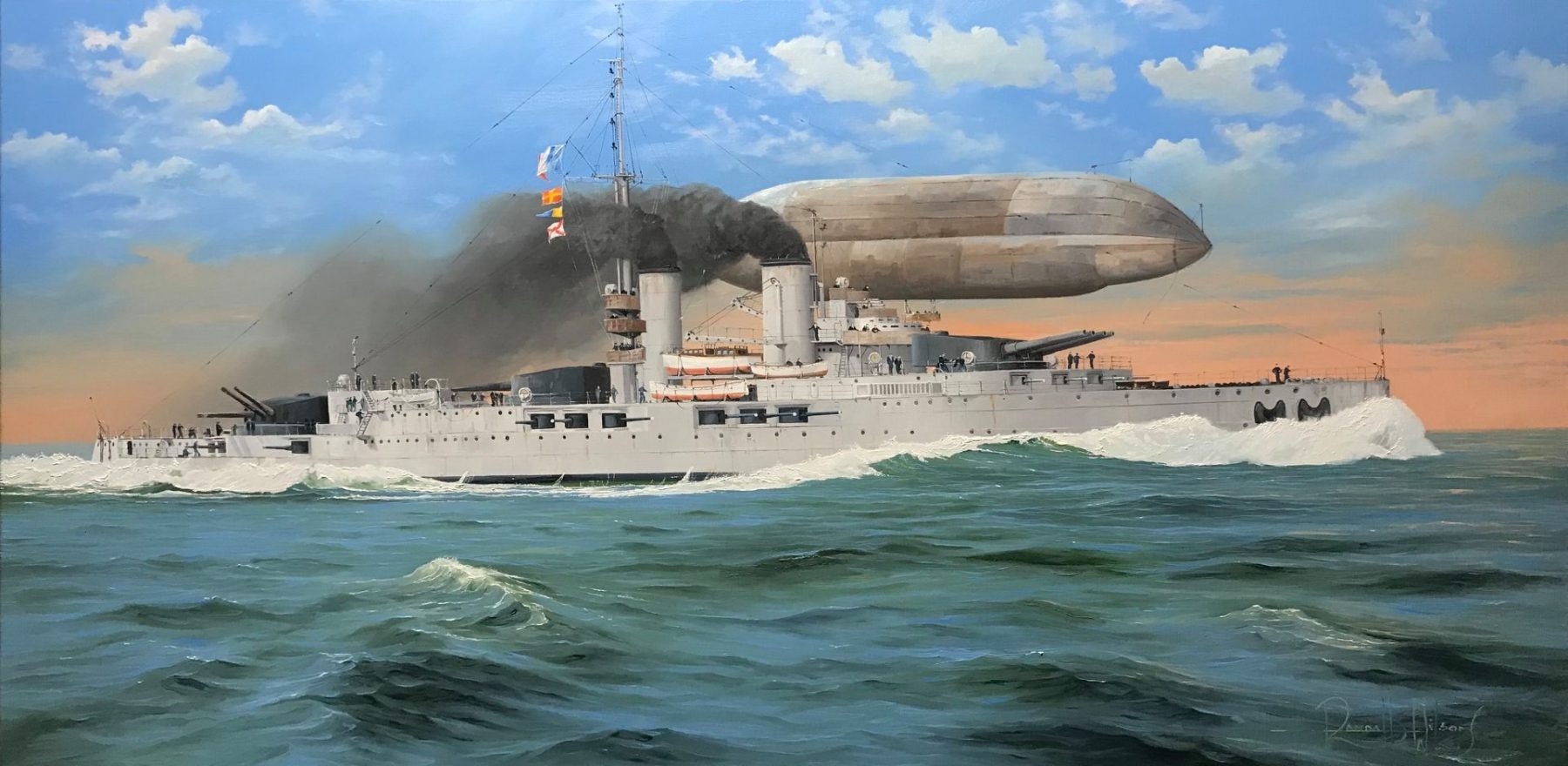 Splendid painting of the Normandie by Randall Wilson