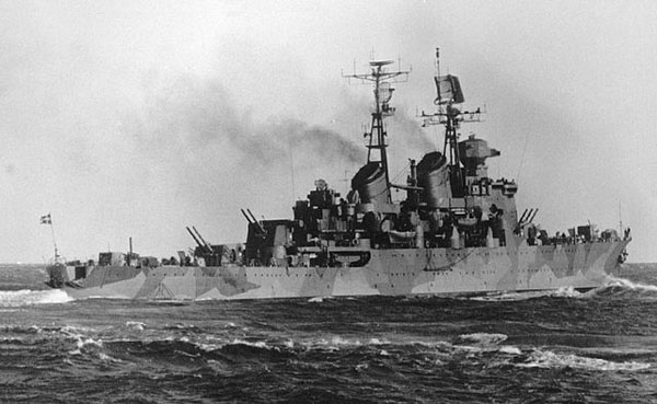 HMS Göta Lejon, camouflaged at the end of her career