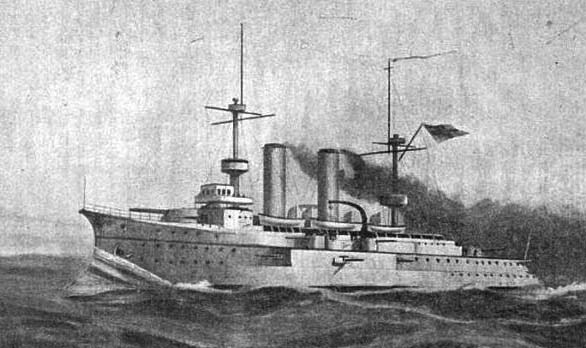 Engraving of the Prinz Heinrich