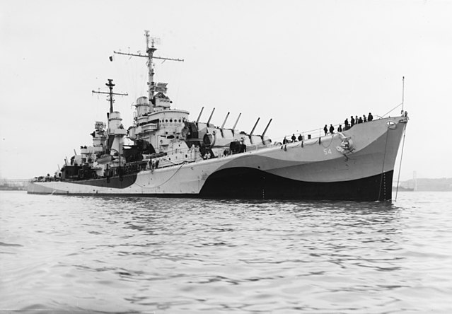 USS San Diego off San Francisco, 14 October 1944
