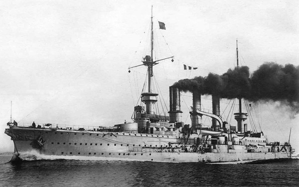SMS Prinz Adalbert underway