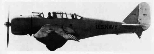 XBT-1 in flight, 1935