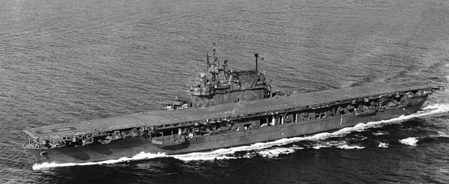 USS Enteprise off Puget Sound in 1945