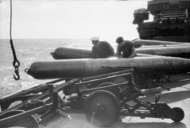 Ark Royal's crews hard at work with the torpedoes
