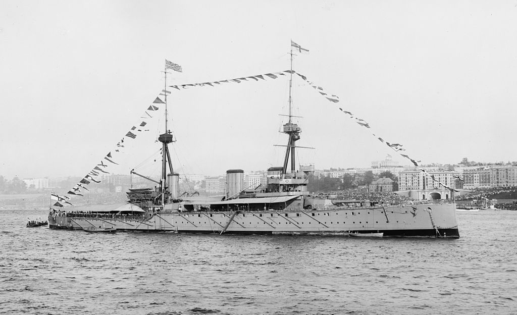 HMS Inflexible at New York, 1909