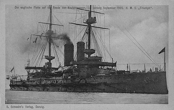German postcard - HMS Triumph