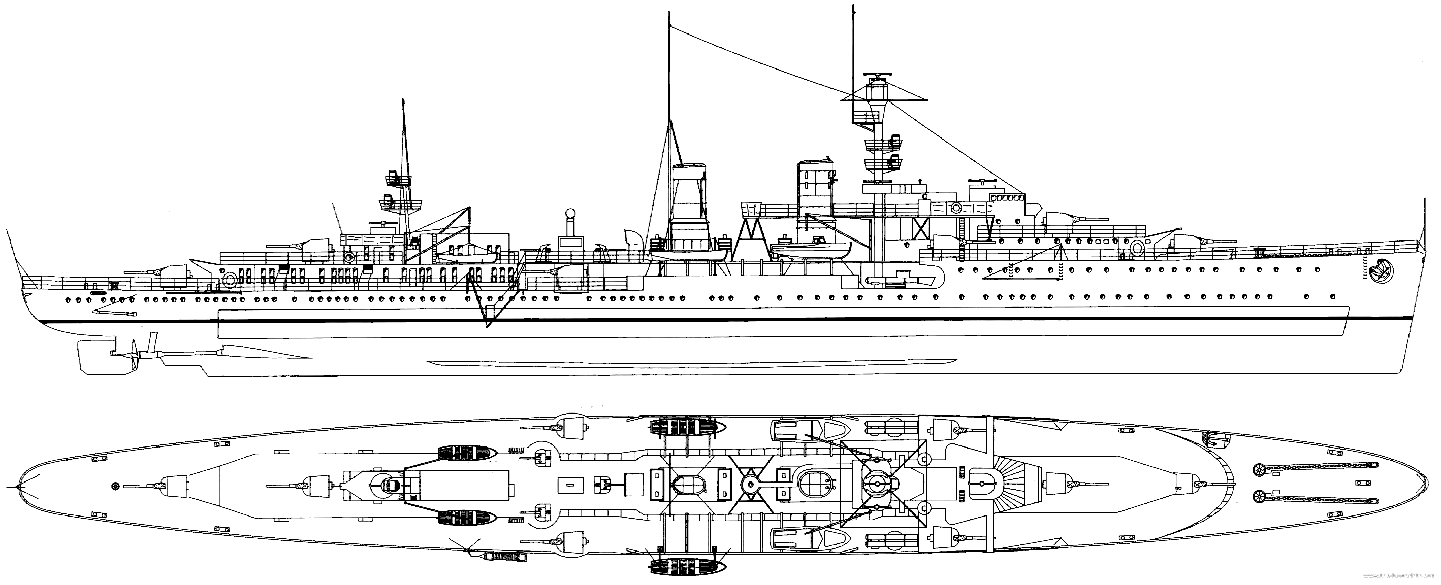 Emden in 1938 - Blueprint